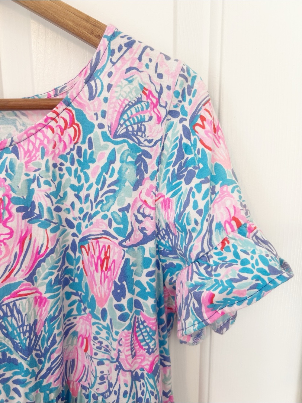 Lilly Pulitzer Jodee Ruffle Swing Dress in Treasure Trove L - Picture 5 of 9